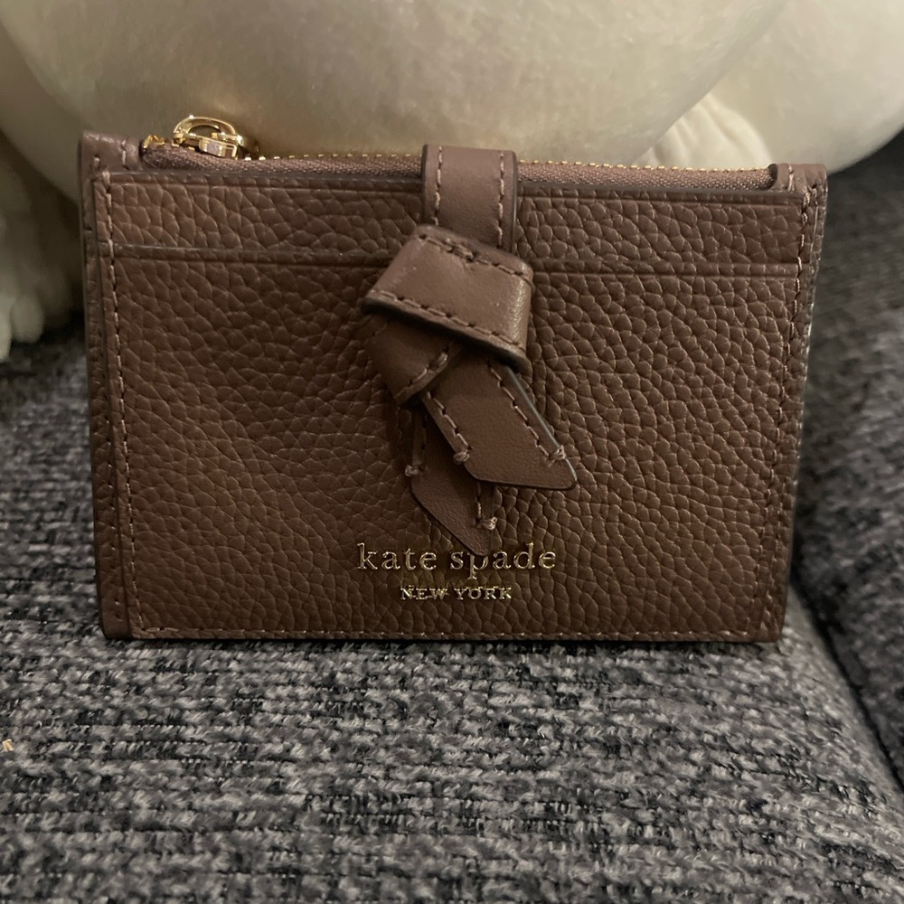 Kate Spade Brown Textured Card Holder